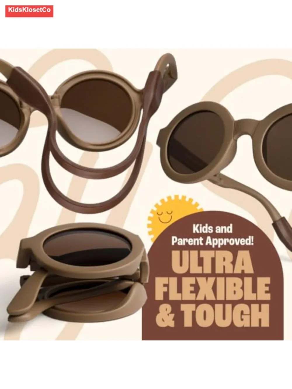 Kids Polarized Sunglasses - Unbreakable UV Protection with Strap